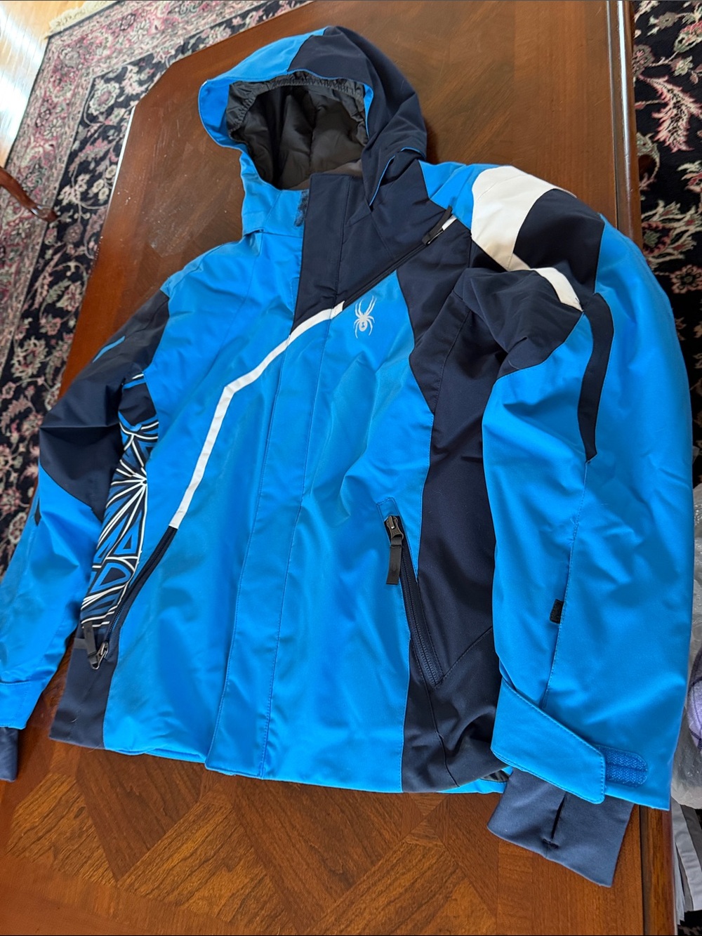 Spyder Boys Bright Blue and Navy Insulated Ski Jacket